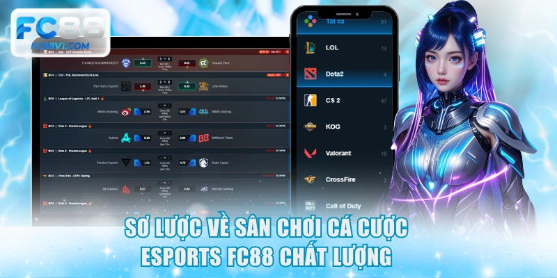 Sơ lược về sân chơi cá cược Esports FC88 chất lượng
