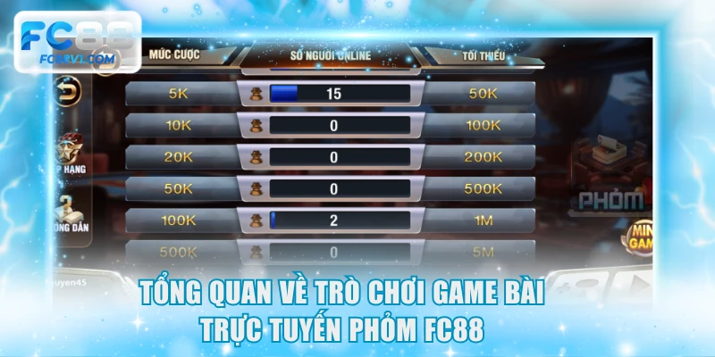 Tổng quan về trò chơi game bài Phỏm FC88